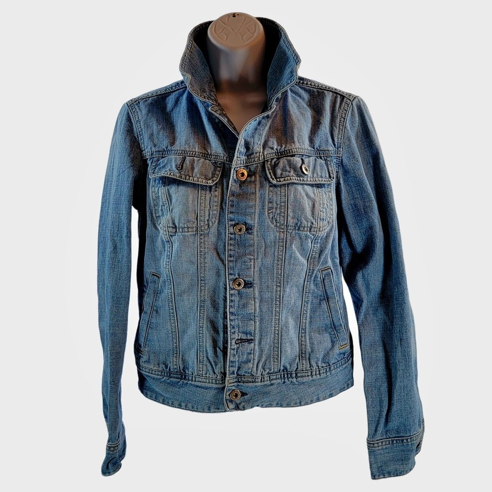 Vintage Tommy Hilfiger Jean Jacket Button Blue Denim Jacket Size Women’s Small - Picture 3 of 12